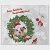 Bulldoggen-Welpe Pawsitively wunderbare Version Geschenkpapier (Flach)