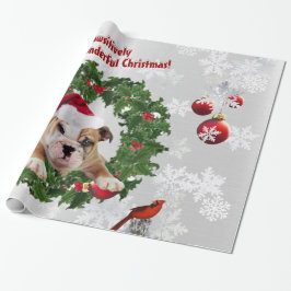 Bulldoggen-Welpe Pawsitively wunderbare Version Geschenkpapier