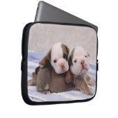 Bulldoggen-Welpen Laptopschutzhülle (Vorne Rechts)