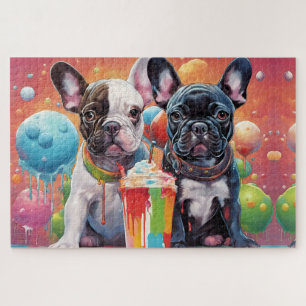 Bulldoggen Welpen, Milkshake Puzzle