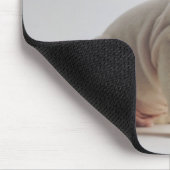 Bulldoggen-Welpen-tragende Weihnachtsmannmütze Mousepad (Ecke)