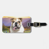 Bulldoggen-Wiese Gepäckanhänger (Vorderseite horizontal)
