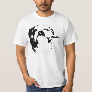 Bulldoggen-Zigarren-Schablone T T-Shirt