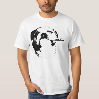 Bulldoggen-Zigarren-Schablone T T-Shirt