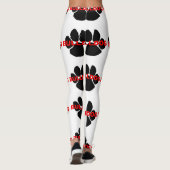 Bulldoggename Pfote Leggings (Rückseite)