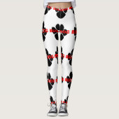 Bulldoggename Pfote Leggings (Vorderseite)