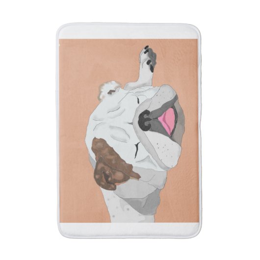 Bulldoggenbadmatte Badematte (Vorderseite Vertikal)