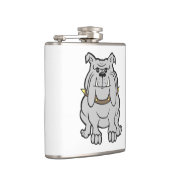 Bulldogin-Cartoon Flachmann (Rechts)