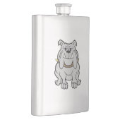 Bulldogin-Cartoon Flachmann (Rechts)