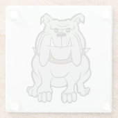 Bulldogin-Cartoon Glasuntersetzer (Rückseite)