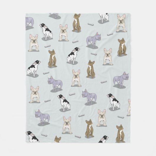 Bulldogin Fleecedecke (Vorderseite)