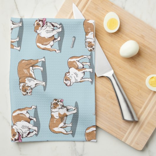 Bulldogin Geschirrtuch (Viertel Falte)