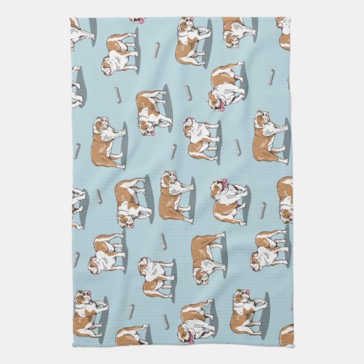 Bulldogin Geschirrtuch (Vertikal)