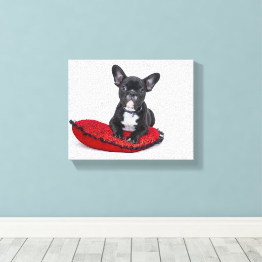 Bulldogin-Leinwand Leinwanddruck (Insitu (Holzboden))