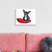 Bulldogin-Leinwand Leinwanddruck (Insitu (Wohnzimmer))