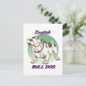 Bulldogin Postkarte (Stehend Vorderseite)
