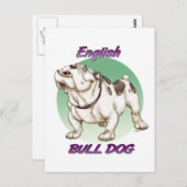 Bulldogin Postkarte (Vorne/Hinten)