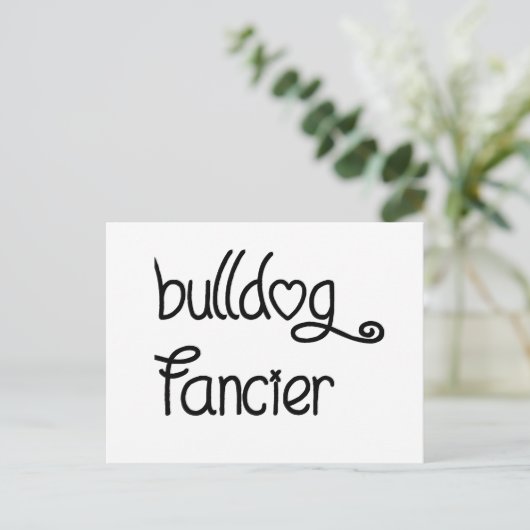 Bulldogin Postkarte (Stehend Vorderseite)