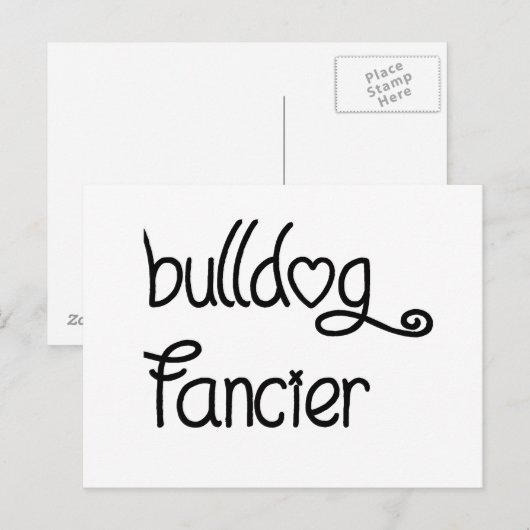 Bulldogin Postkarte (Vorne/Hinten)