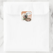 Bulldogin Runder Aufkleber (Tasche)
