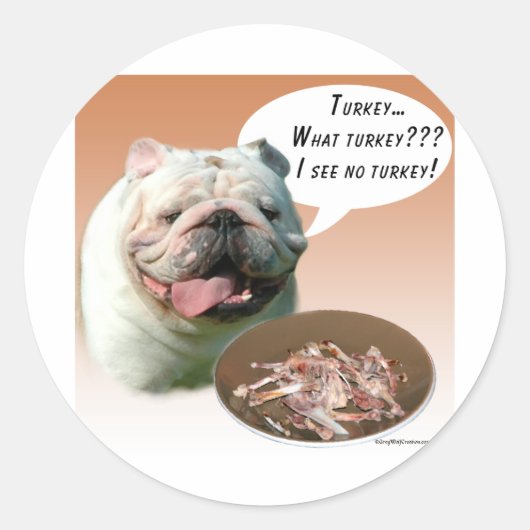 Bulldogin Runder Aufkleber (Vorderseite)