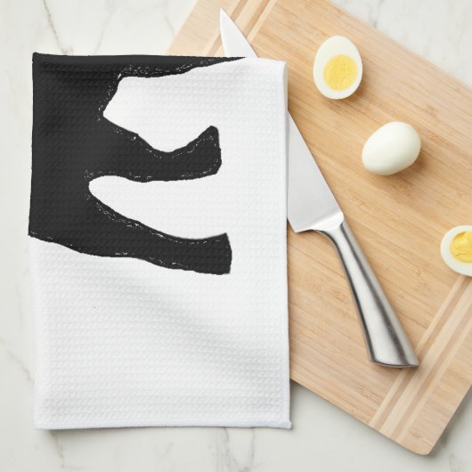 Bulldogin-Silhouette Handtuch (Viertel Falte)