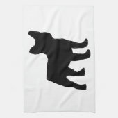 Bulldogin-Silhouette Handtuch (Vertikal)