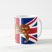 Bulldogin-Silhouette Kaffeetasse (VorderseiteRechts)