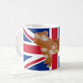 Bulldogin-Silhouette Kaffeetasse (Vorderseite Links)