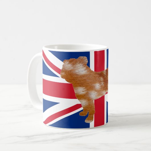 Bulldogin-Silhouette Kaffeetasse (Vorderseite Links)