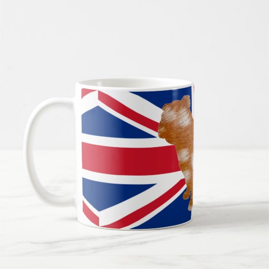 Bulldogin-Silhouette Kaffeetasse (Links)