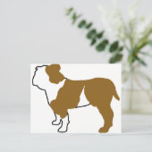 Bulldogin Silhouette Postkarte (Stehend Vorderseite)