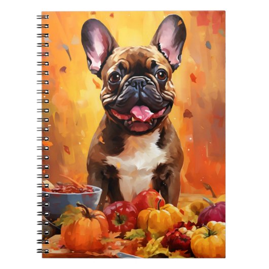 Bulldogischer HerbstErntedank Notizblock (Vorderseite)