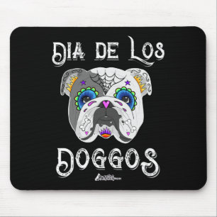 Bulldogischer Tag des toten ZuckerschädelHalloween Mousepad