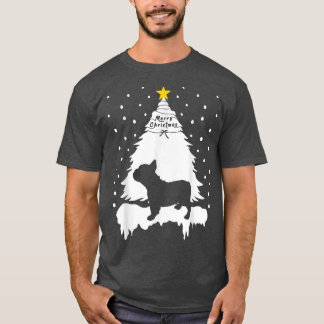 Bulldogischer Weihnachtsbaum für Familienfrauen We T-Shirt