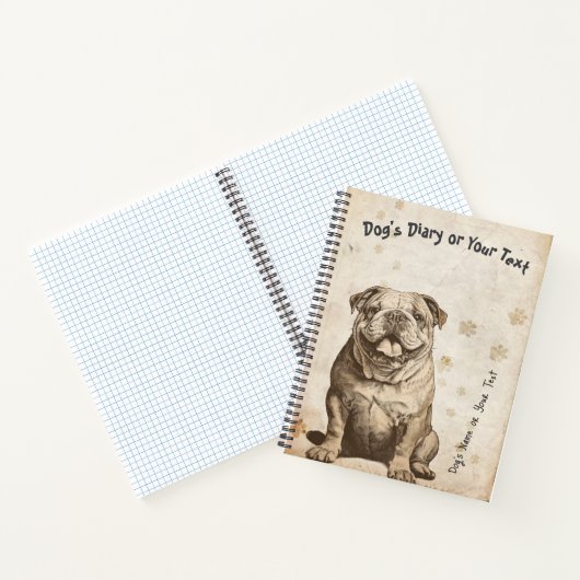 Bulldognagebuch Notizblock (Innenseite)