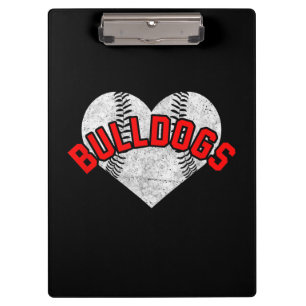 Bulldogs Baseball Softball Geschenke für die High Klemmbrett