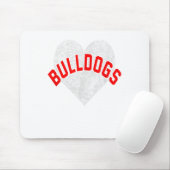 Bulldogs Baseball Softball High School Team Masco Mousepad (Mit Mouse)