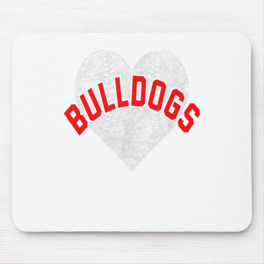 Bulldogs Baseball Softball High School Team Masco Mousepad (Vorne)