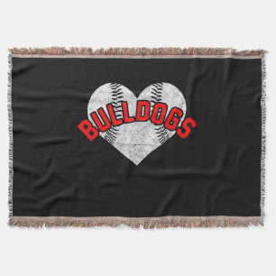 Bulldogs Baseball Softball High School Team Mascot Decke