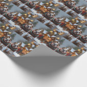 Bulldogs Christmas Snow Holiday Geschenkpapier (Ecke)