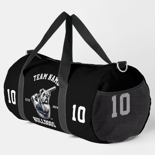 Bulldogs "Customizable Baseball" Duffle Bag (Rechte Ecke)