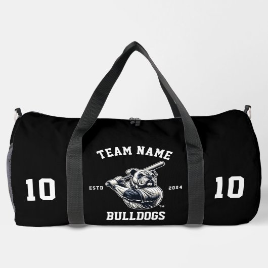 Bulldogs "Customizable Baseball" Duffle Bag (Rückseite)