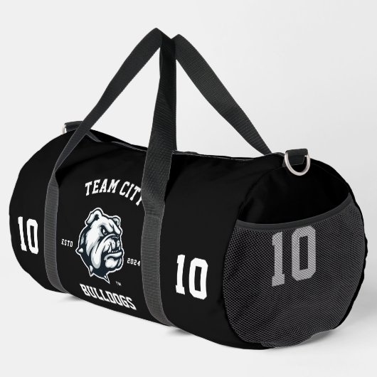 Bulldogs "Customizable" Sport Team Duffle Bag (Rechte Ecke)
