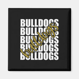 Bulldogs Gold School Sportfans Magnet