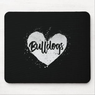 Bulldogs - Heart Dog Lover Animal Breeder Puppy Ow Mousepad