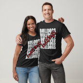 Bulldogs Maroon School Sports Fan Team Spirit T-Shirt (Unisex)