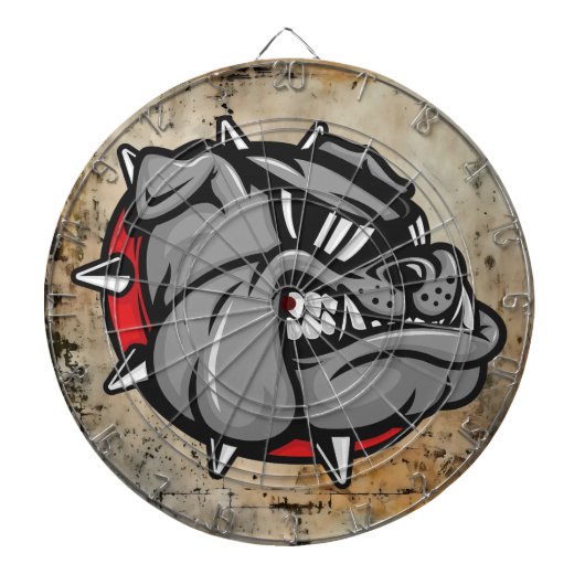 Bulldogs Mascot Dartboard Dartscheibe (vorne)