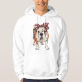 Bulldogs Mascot - Fierce and Fearless Logo für Ath Hoodie (Vorderseite)