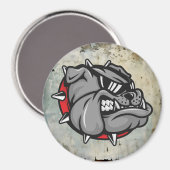 Bulldogs Mascot Magnet (Vorderseite/Rückseite)